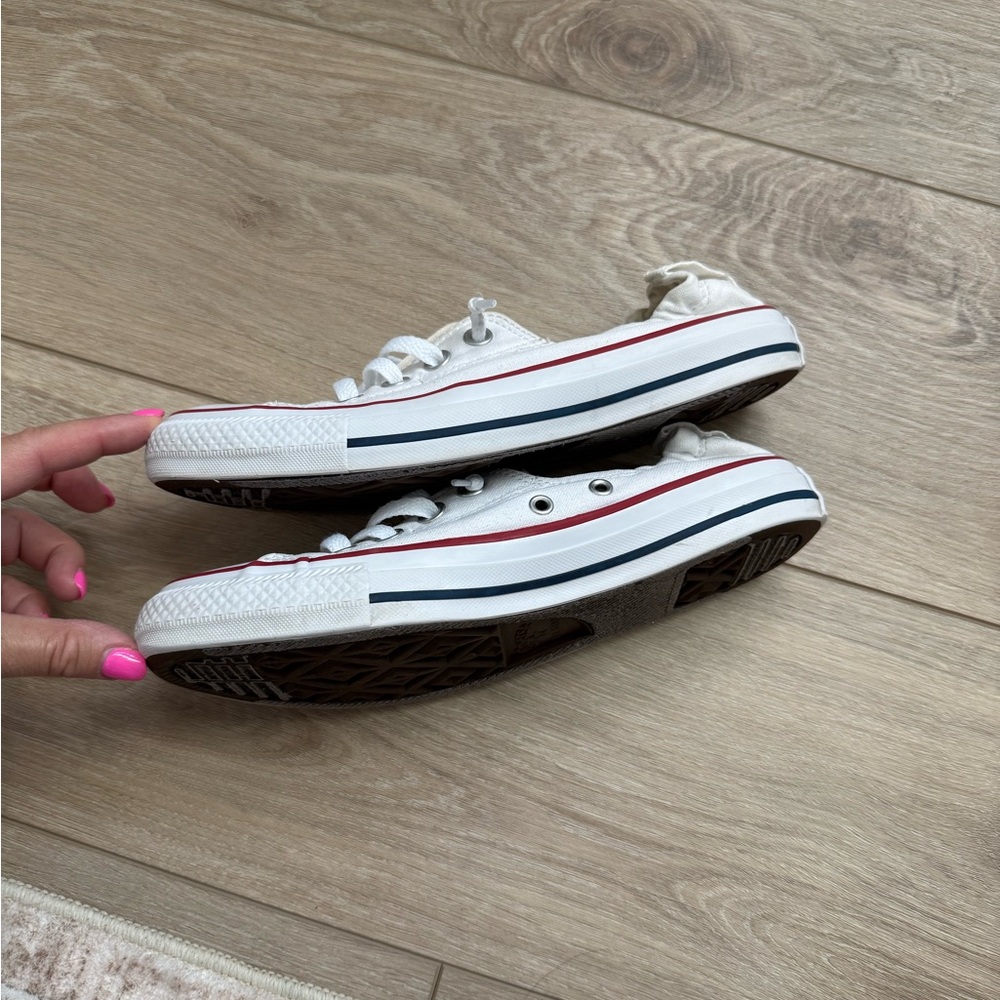Converse White Sneakers with Red Accents - Picture 5 of 5